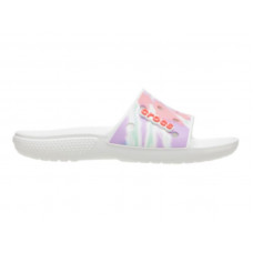 Жіночі Crocs Classic Slide Tie-Dye Graphic White