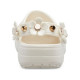 Жіночі Crocs Classic Metallic Blooms Clog White з квіточками купити в Україні