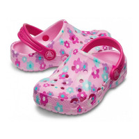 Детские Crocs Kids' Baya Clog Volt Flowers Pink