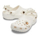 Жіночі Crocs Classic Metallic Blooms Clog White з квіточками купити в Україні