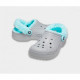Жіночі зимові утепленні Crocs Baya Lined Clog Fuzz-Strap Bright Grey/Ice Blue купити в Україні