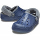 Чоловічі зимові утепленні Crocs Baya Lined Clog Fuzz-Strap Navy/Bright Grey купити в Україні