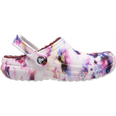 Жіночі зимові утепленні Crocs Classic Lined Tie Dye Garnet/Multi
