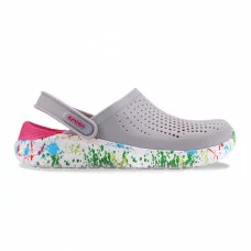 Женские Crocs LiteRide Clog Pearl/White с кляксами на подошве